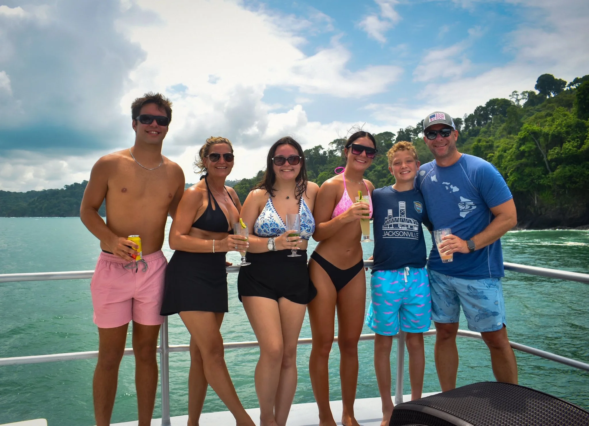 View from the Sea Quest catamaran deck in Manuel Antonio