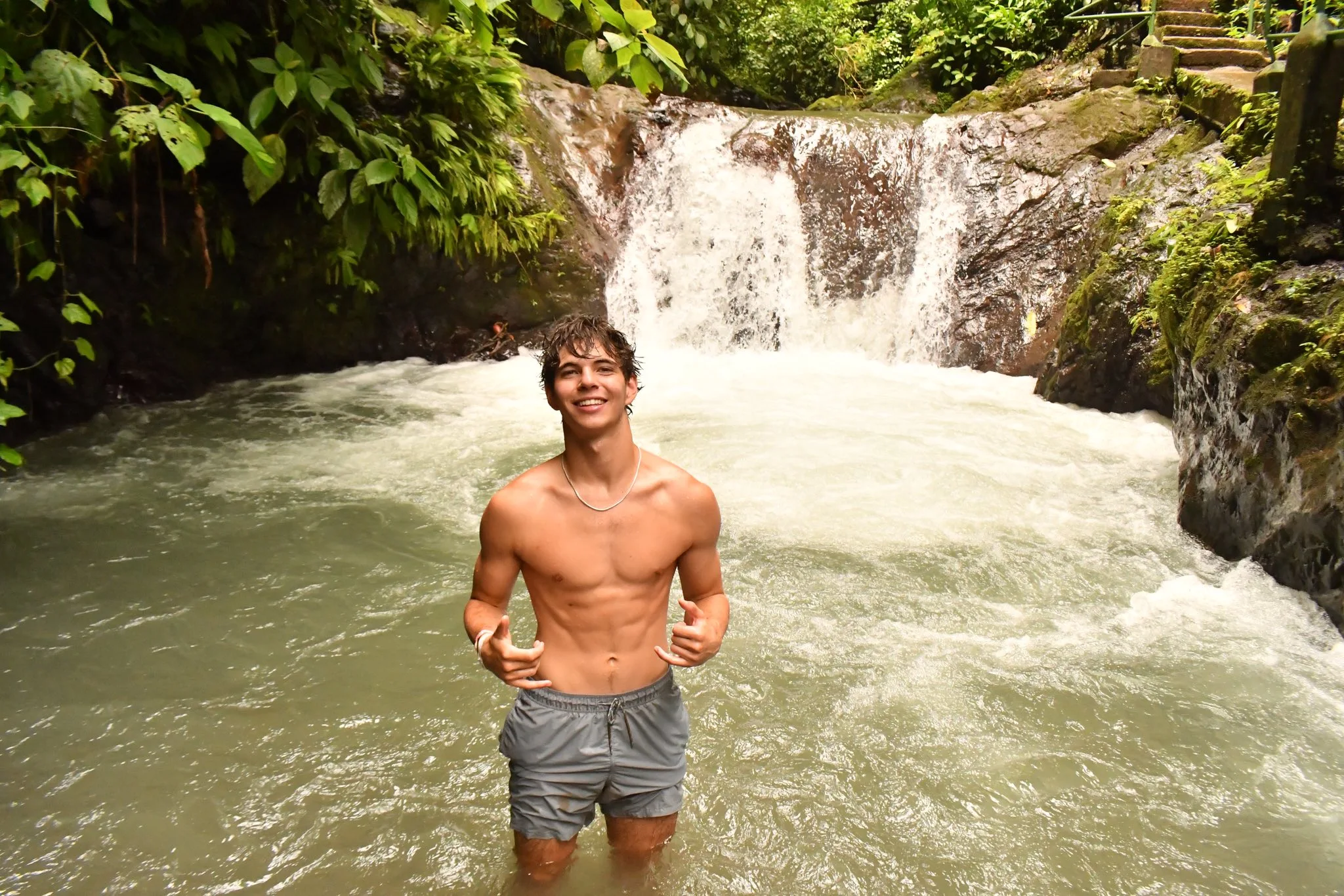 Hiking through the rainforest near Manuel Antonio